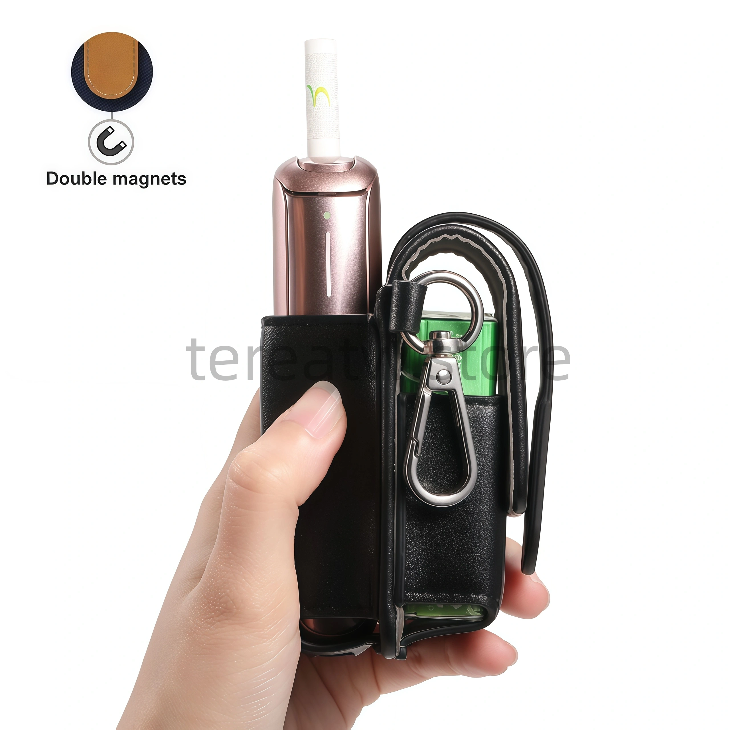 PLOOM AURA 專用多功能收納皮套|主機×煙彈一體式防護保護殼 3 PLOOM AURA 皮套隨身攜帶便攜包